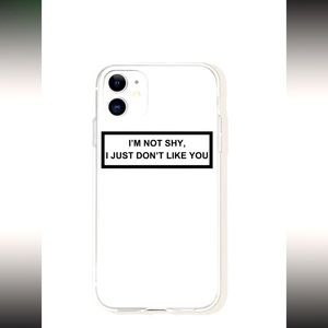 NWT iPhone 13ProMax Snark Clear Rubber Phone Case w/Black Writing